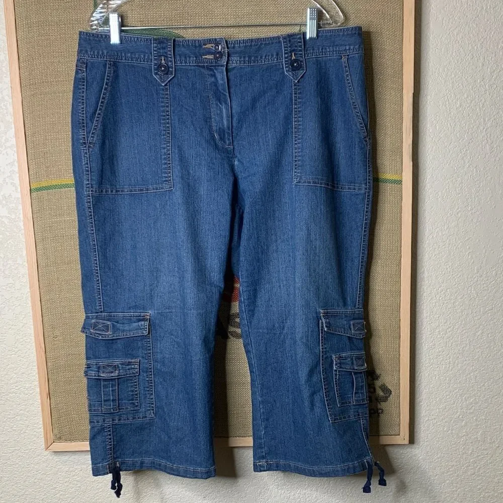 Style & Co., Denim Cargo Capris - Picture 1 of 10